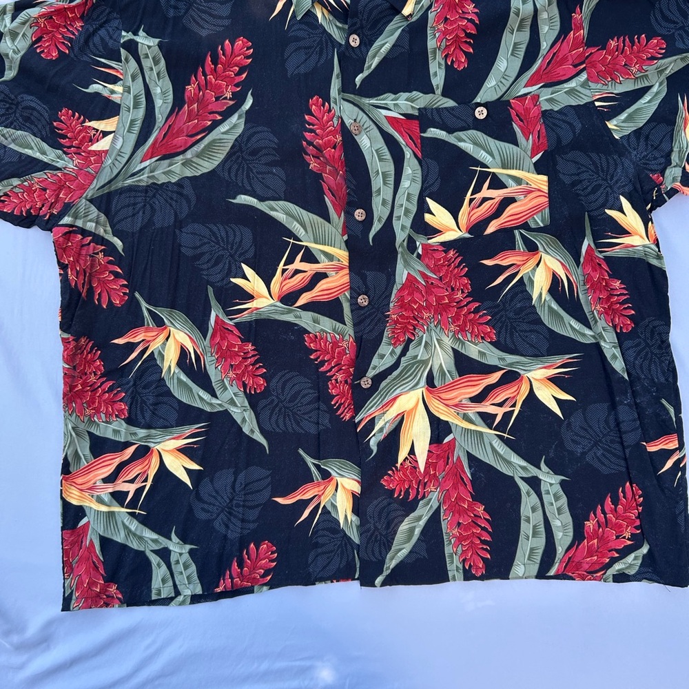 Puritan Tropical Leaf Print Shirt